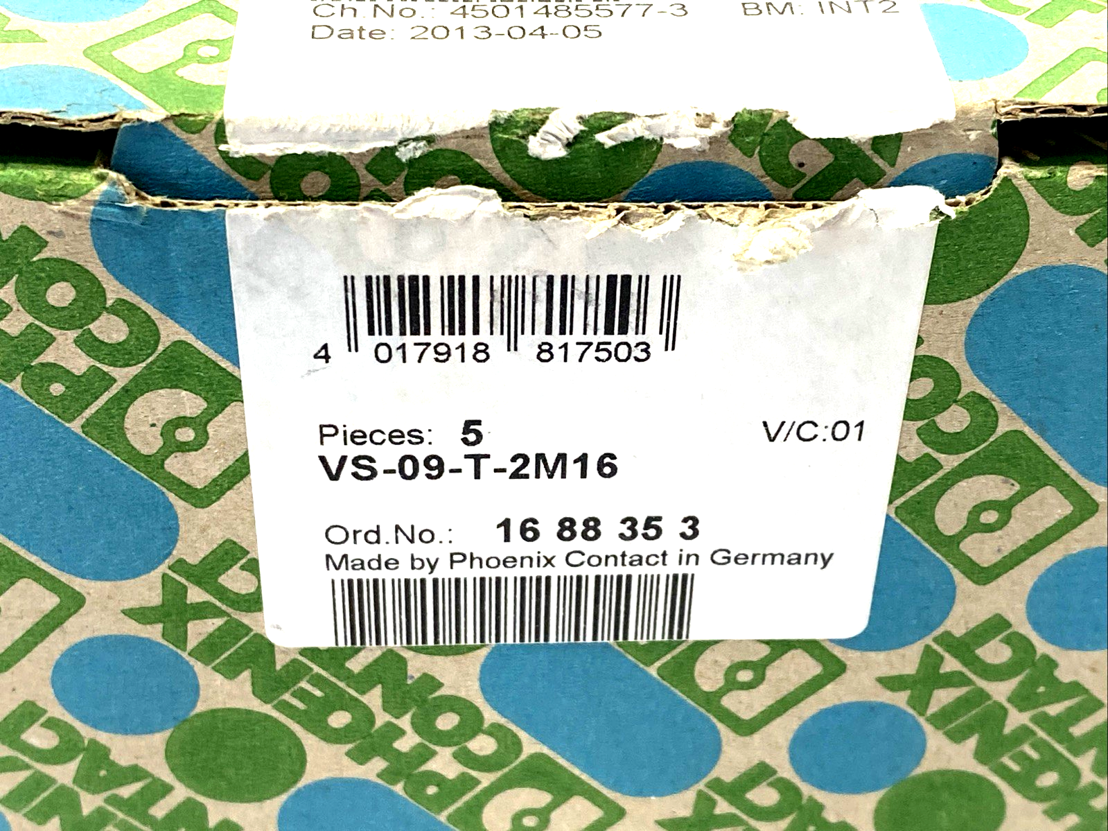 Phoenix Contact VS-09-T-2M16 D-SUB Sleeve Housing 1688353 5-PACK - New – Open box - Maverick Industrial Sales