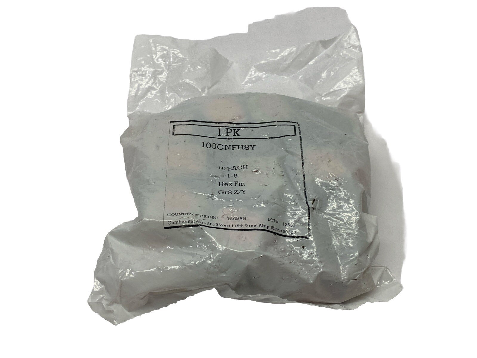 100CNFH8Y 1"-8 Grade 8 Finished Hex Nuts Yellow Zinc PKG OF 10 - New - Maverick Industrial Sales