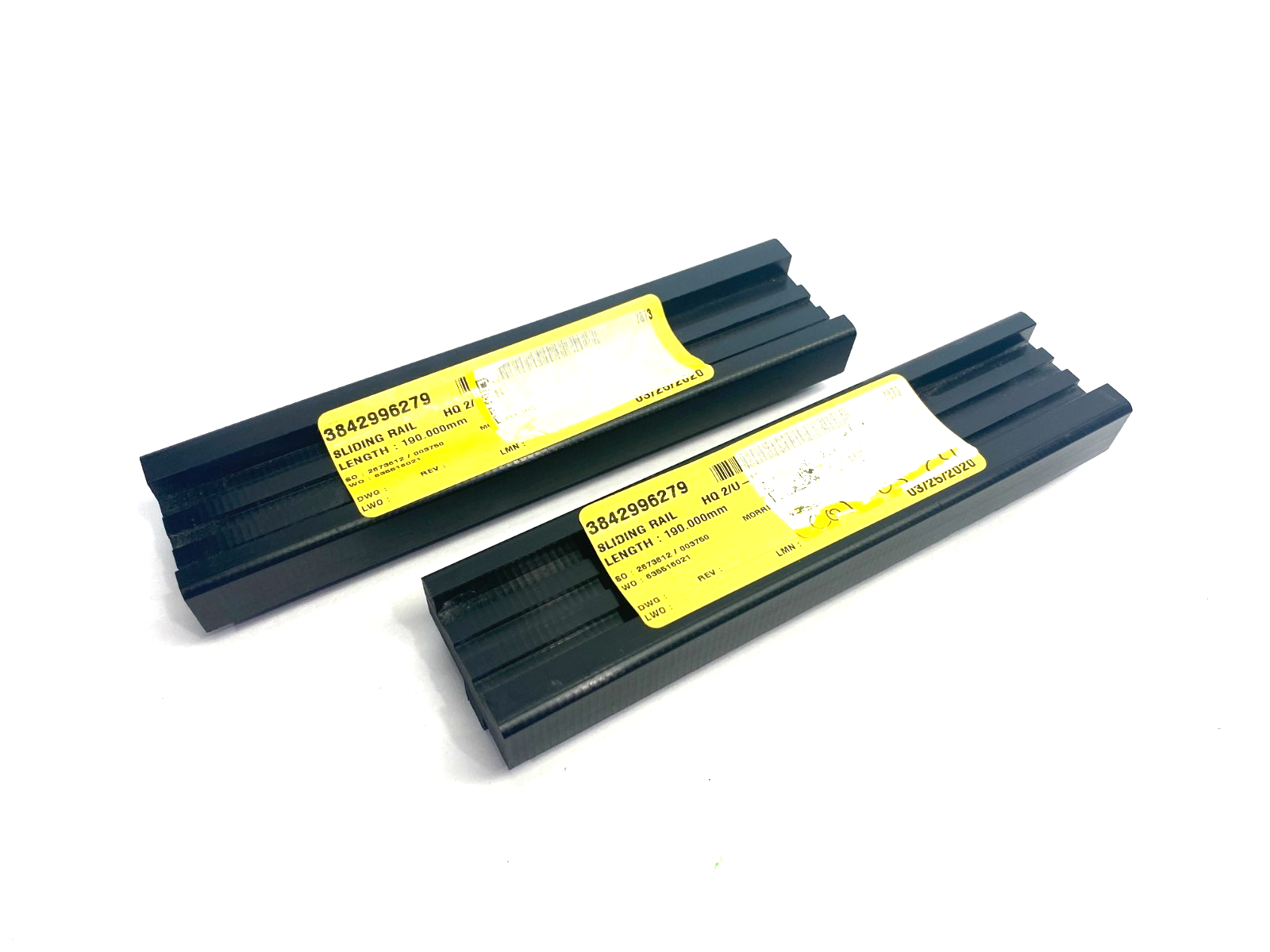 Bosch Rexroth 3842996279 Sliding Rail 190mm HQ 2/U-H LOT OF 2 - Maverick Industrial Sales