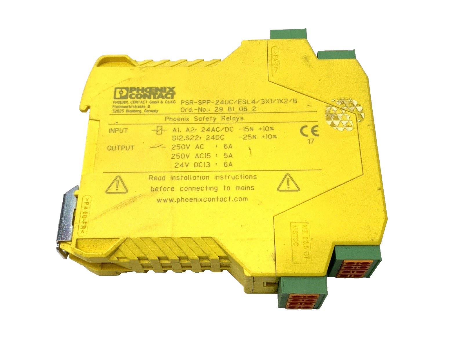 PSR-SPP-24UC/ESL4/3X1/1X2/B | Phoenix Contact Safety Relay 2981062 - For parts or not working - Maverick Industrial Sales