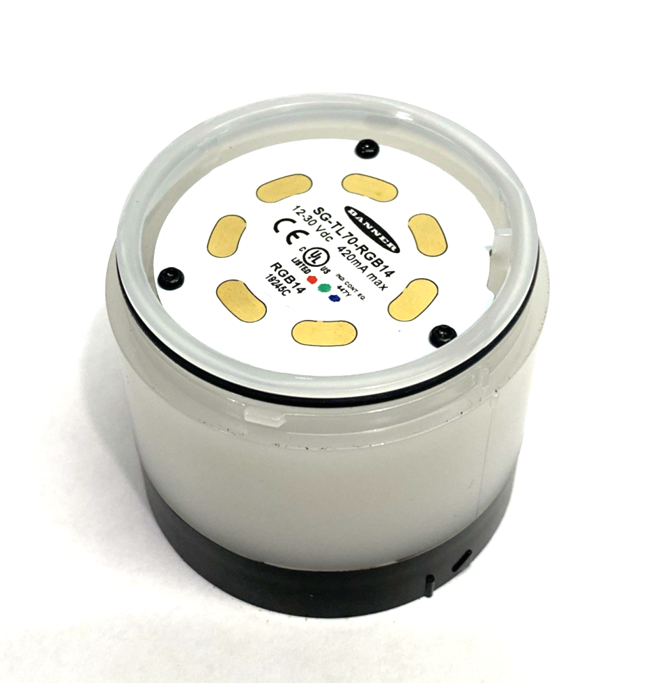 Banner SG-TL70-RGB14 Core Series 70mm Stack Light Module; 14-color RGB 803732 - Maverick Industrial Sales