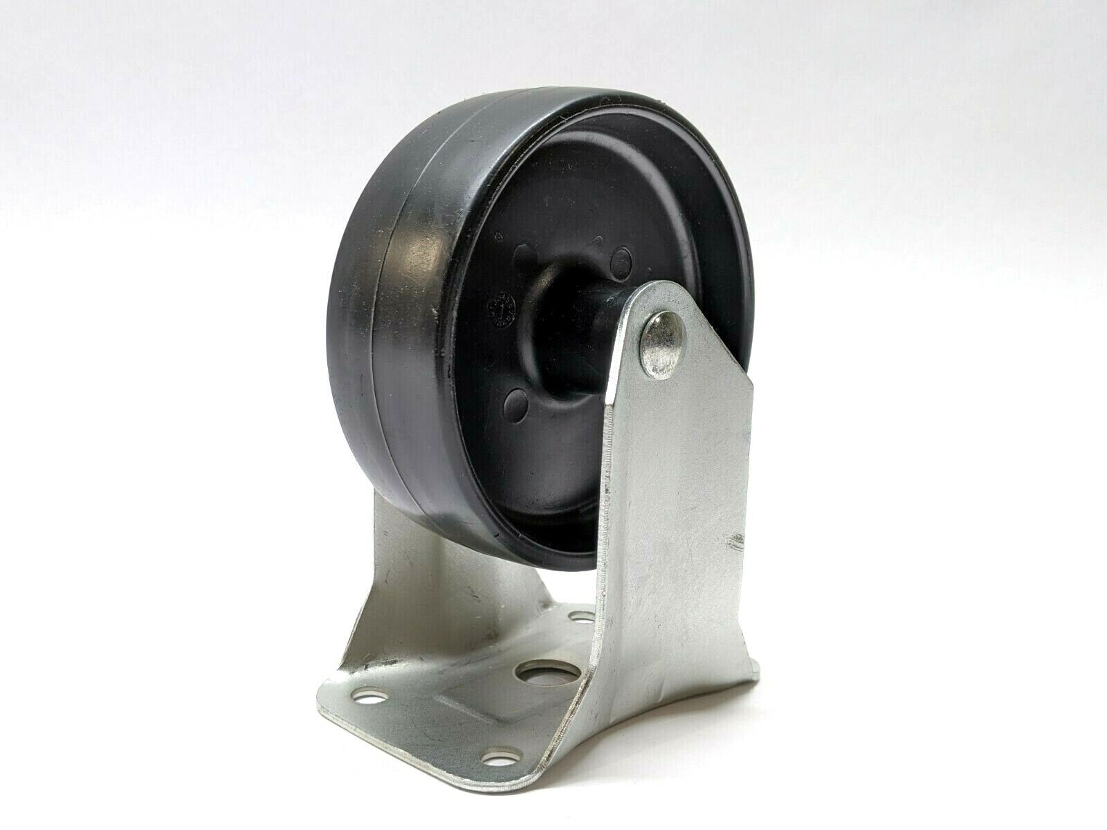 4-1/4" Solid Fixed Caster 1-1/2" Wide 3" x 1-3/4" Bolt Pattern 5-5/8" Height - Maverick Industrial Sales