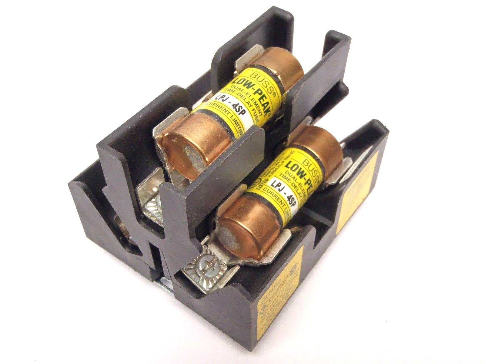 Buss JP60030-3PRA Pyramid Fuse Holder Block 600V-30A with LPJ-4SP Fuses - Maverick Industrial Sales