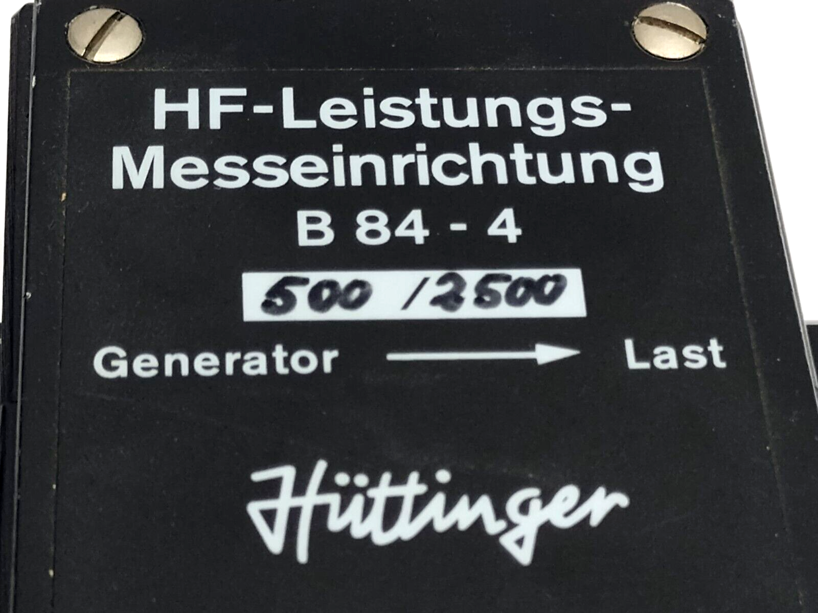 Hüttinger B 84-4 HF-Leistungs-Messeinrichtung 500/2500 Performance Power Device - Used - Maverick Industrial Sales