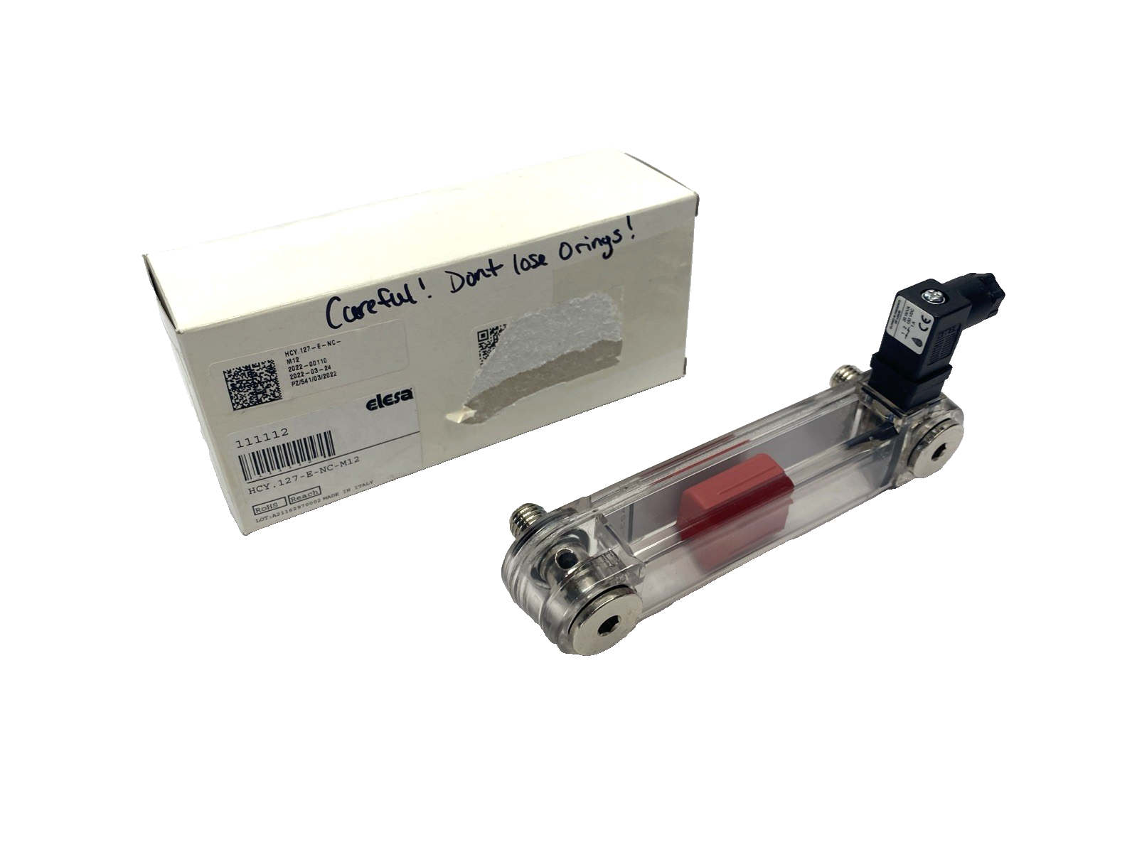 111112, HCY.127-E-NC-M12 | Elesa HCY.127-E-NC-M12 Oil Electrical Level Indicator 111112 - New – Open box - Maverick Industrial Sales