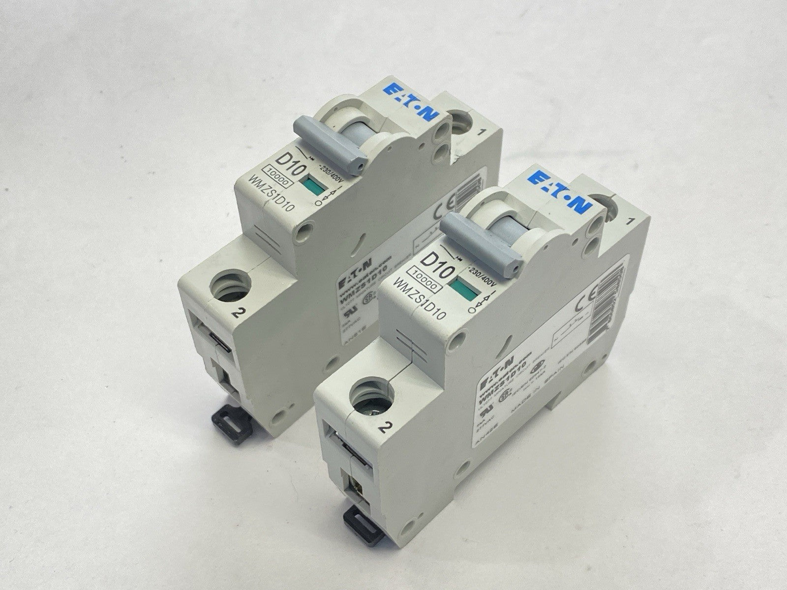Eaton WMZS1D10 Single Pole Circuit Breaker 10A 5kA 230/400V LOT OF 2 - Maverick Industrial Sales