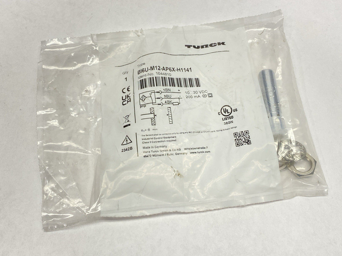 Turck BI6U-M12-AP6X-H1141 Inductive Proximity Sensor 10-30VDC 1644810 - Maverick Industrial Sales