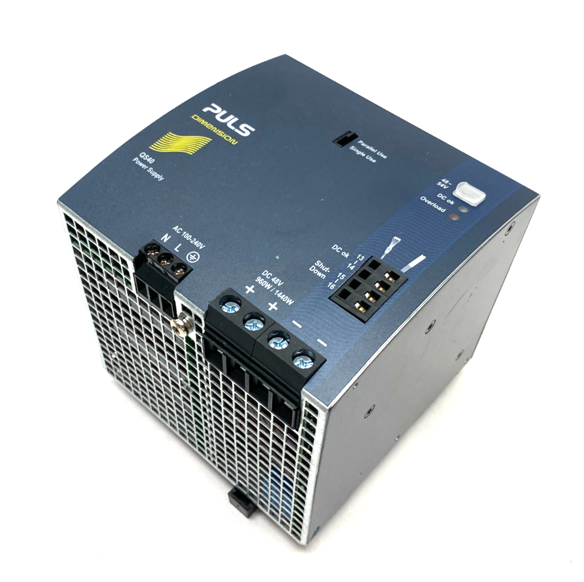 QS40.481 | Puls Single Phase Power Supply, DIN Rail, 960W, 48V, 20A - New – Open box - Maverick Industrial Sales
