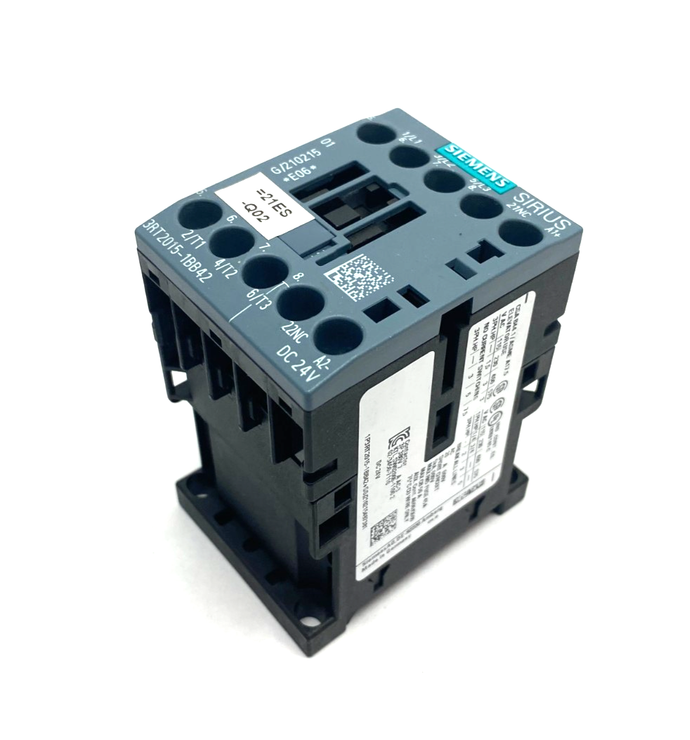 Siemens 3RT2015-1BB42 SIRIUS Power Contactor AC3:3KW 1NC DC24V - Maverick Industrial Sales