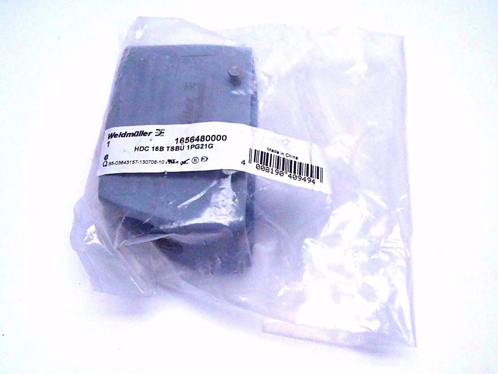 1656480000 / HDC 16B TSBU 1PG21G | Weidmuller Size 6 HDC Enclosure - New – Open Box - Maverick Industrial Sales