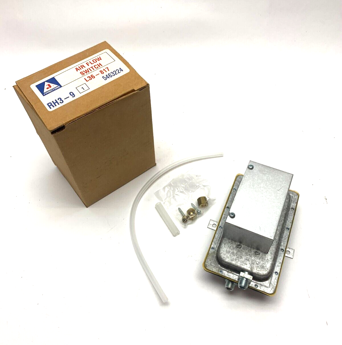 Johnstone L36-817 Air Flow Switch Heating And Cooling Model RH3A9 5463224 - Open box - Maverick Industrial Sales