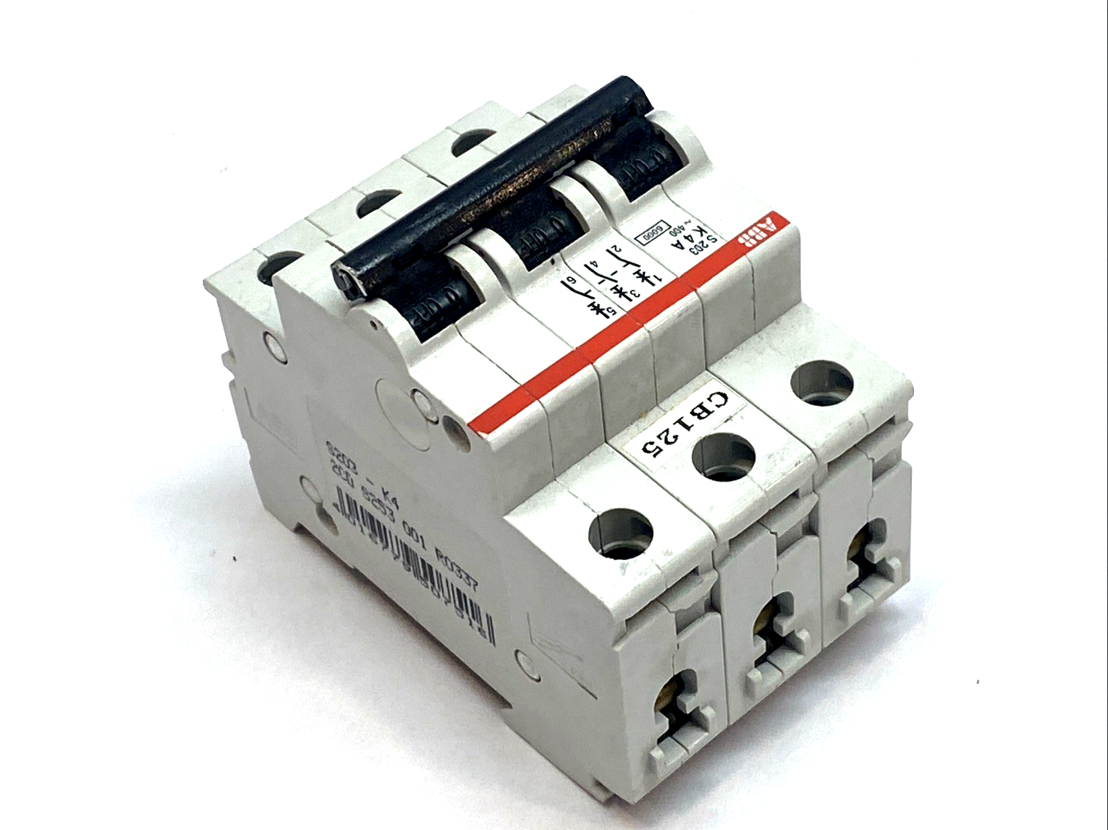 2CDS253001R0337 | ABB MCB 3-Pole 4A Curve K S203-K4 - Used - Maverick Industrial Sales