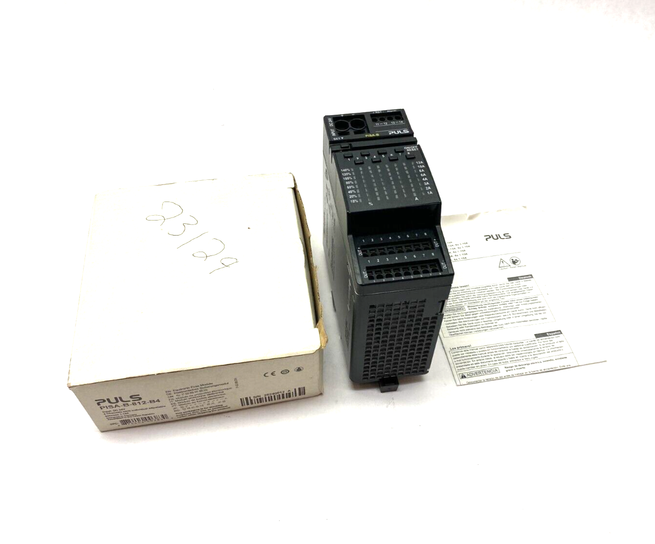 Puls PISA-B-812-B4 Protection Module Electronic Circuit Breaker 8-Channel 24VDC - Maverick Industrial Sales