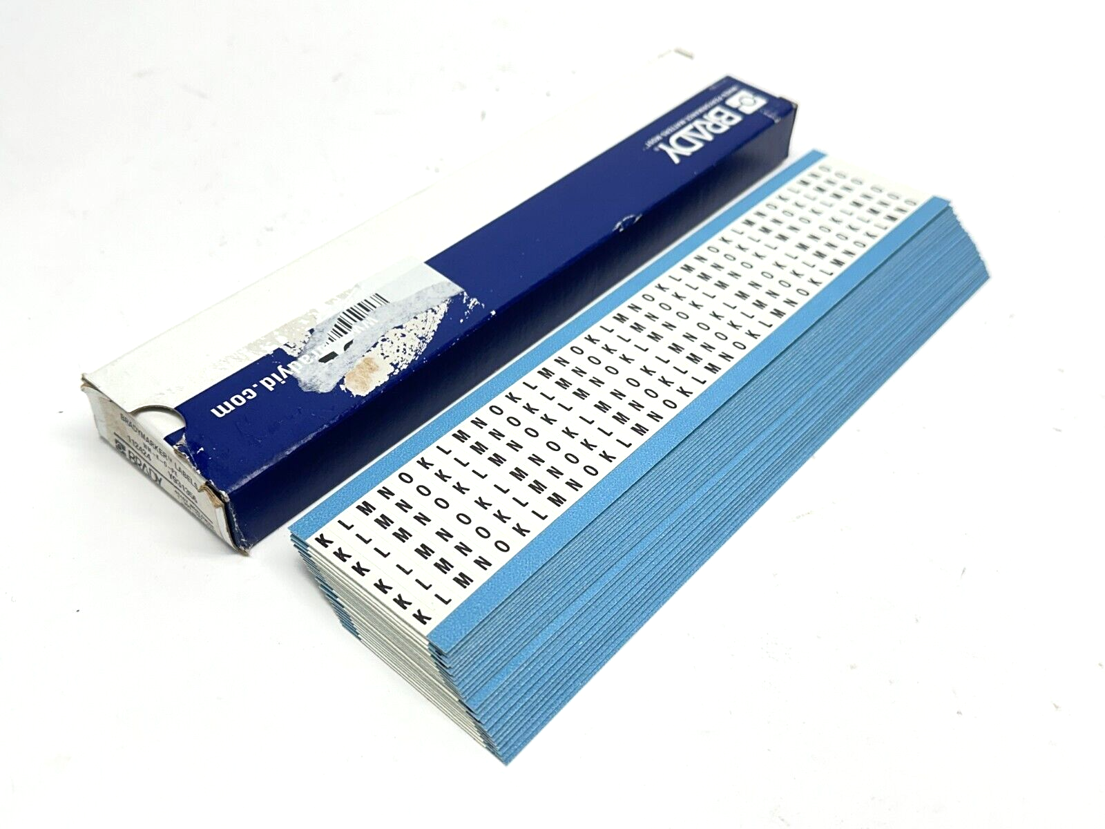 Brady WM-K-O-PK Vinyl Cloth Wire Marker 112424 LOT OF 25 SHEETS - New – Open box - Maverick Industrial Sales