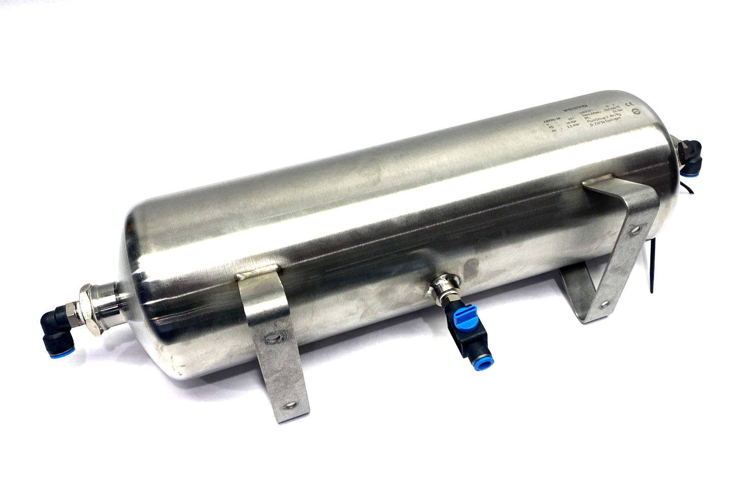 Festo CRVZS-10 Stainless Steel Air Reservoir 10L Volume Capacity - Used - Maverick Industrial Sales