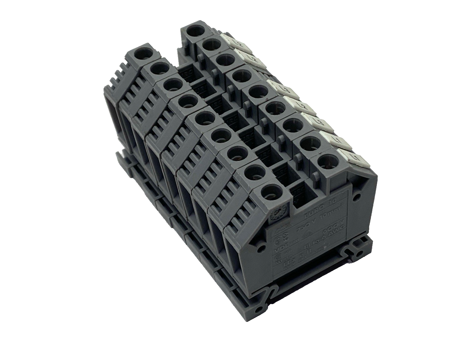 Morsettitalia Euro 10 Single Level Terminal Block 10 Square mm LOT OF 9 - Maverick Industrial Sales