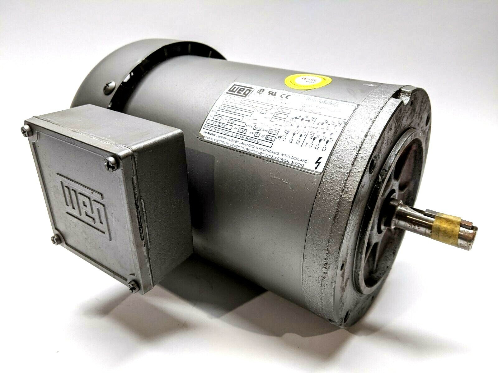 WEG 10600663 Electric Motor 3/4HP 1160RPM - Used - Maverick Industrial Sales