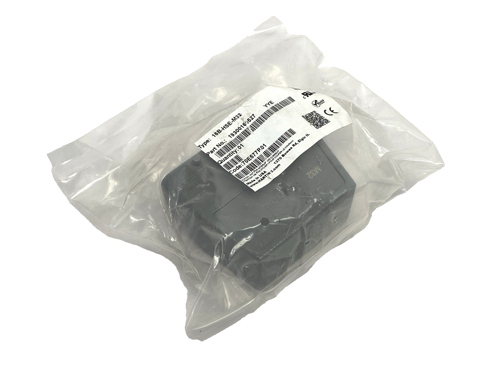 Harting 19300160527 Heavy Duty Connector Hood Side Entry 16B-HSE-M32 - Maverick Industrial Sales