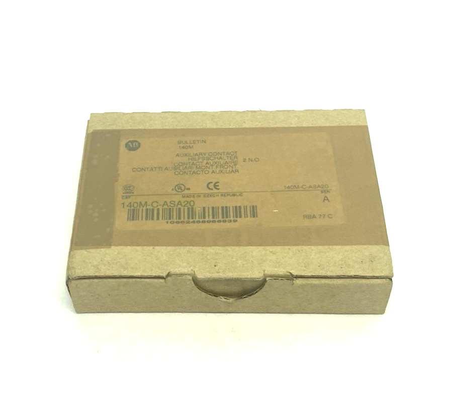 140M-C-ASA20 | Allen Bradley Ser. A Auxiliary Contact, Front Mount, 2 NO- New – Open box - Maverick Industrial Sales