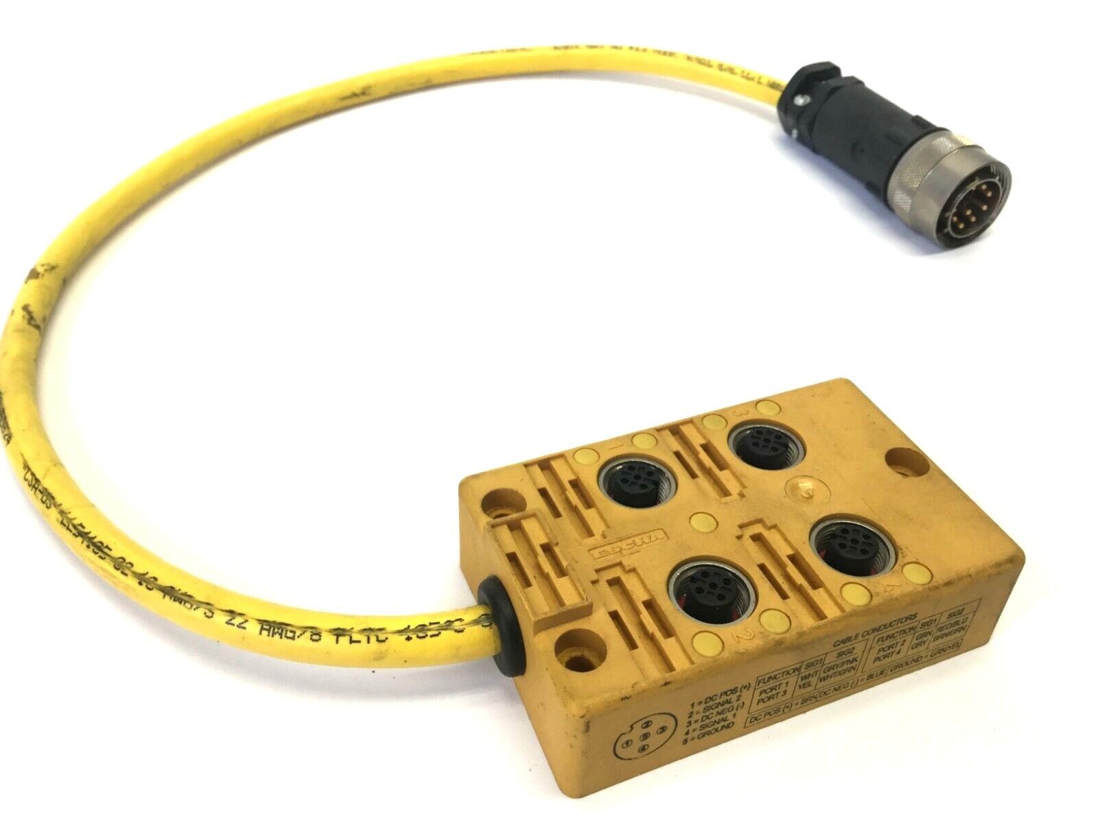 Escha 4 Port Junction Box w/ Cable and 10 Pin Connector - Used - Maverick Industrial Sales