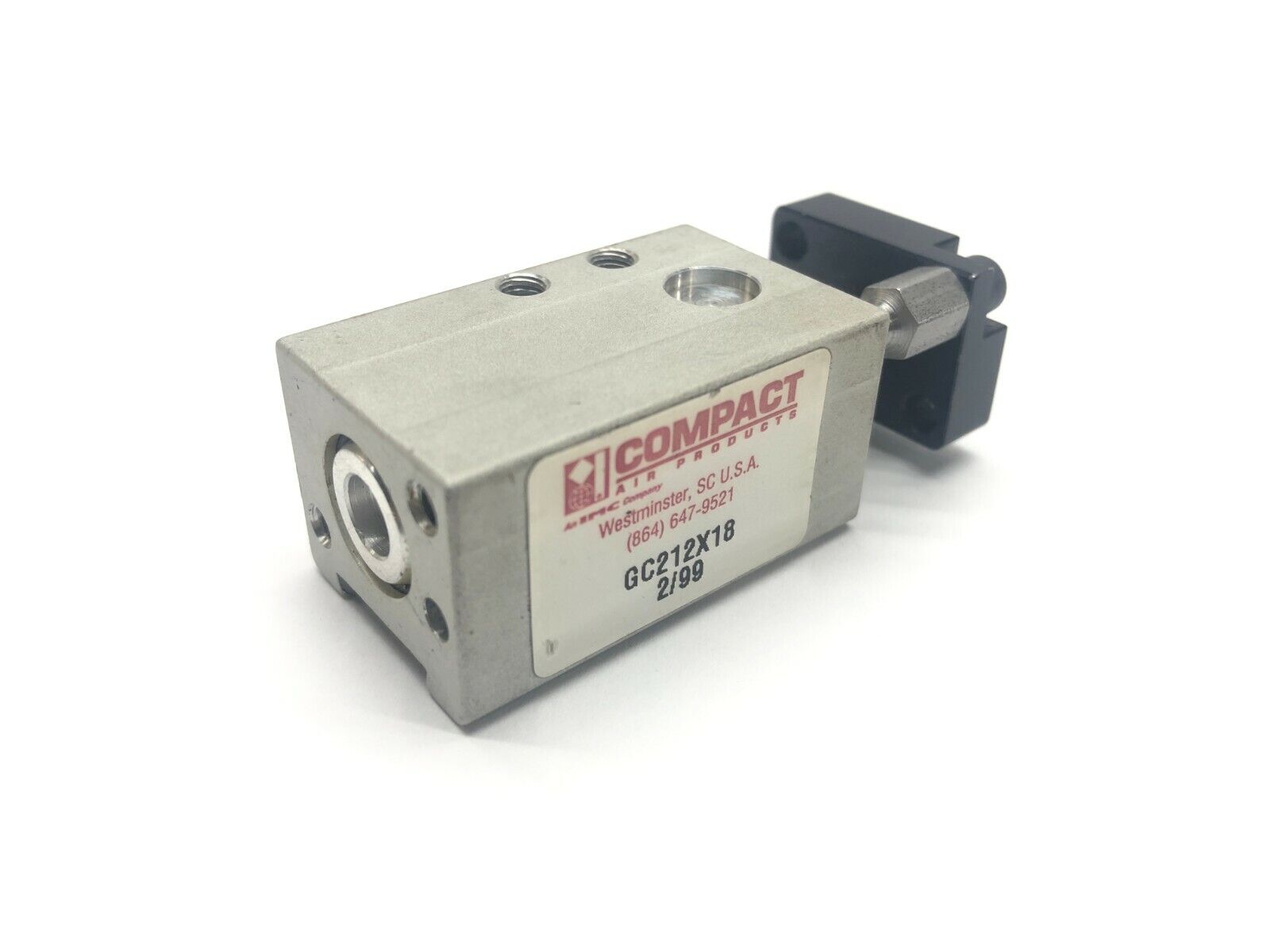 Compact Air Products GC212X18 Pneumatic Cylinder 1/2" Bore 1/8" Stroke - Used - Maverick Industrial Sales
