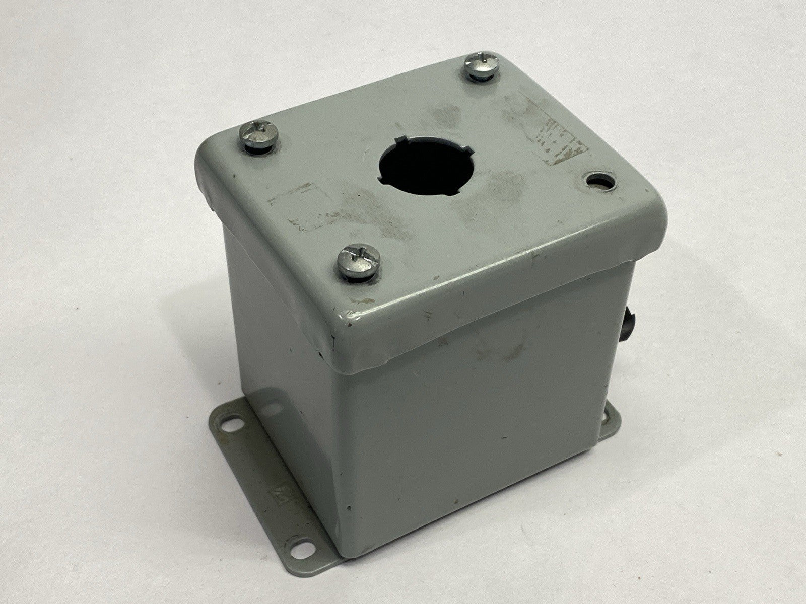 Hoffman E1PBGXM Pushbutton Enclosure w/ 22mm Push Button Cutout - Maverick Industrial Sales