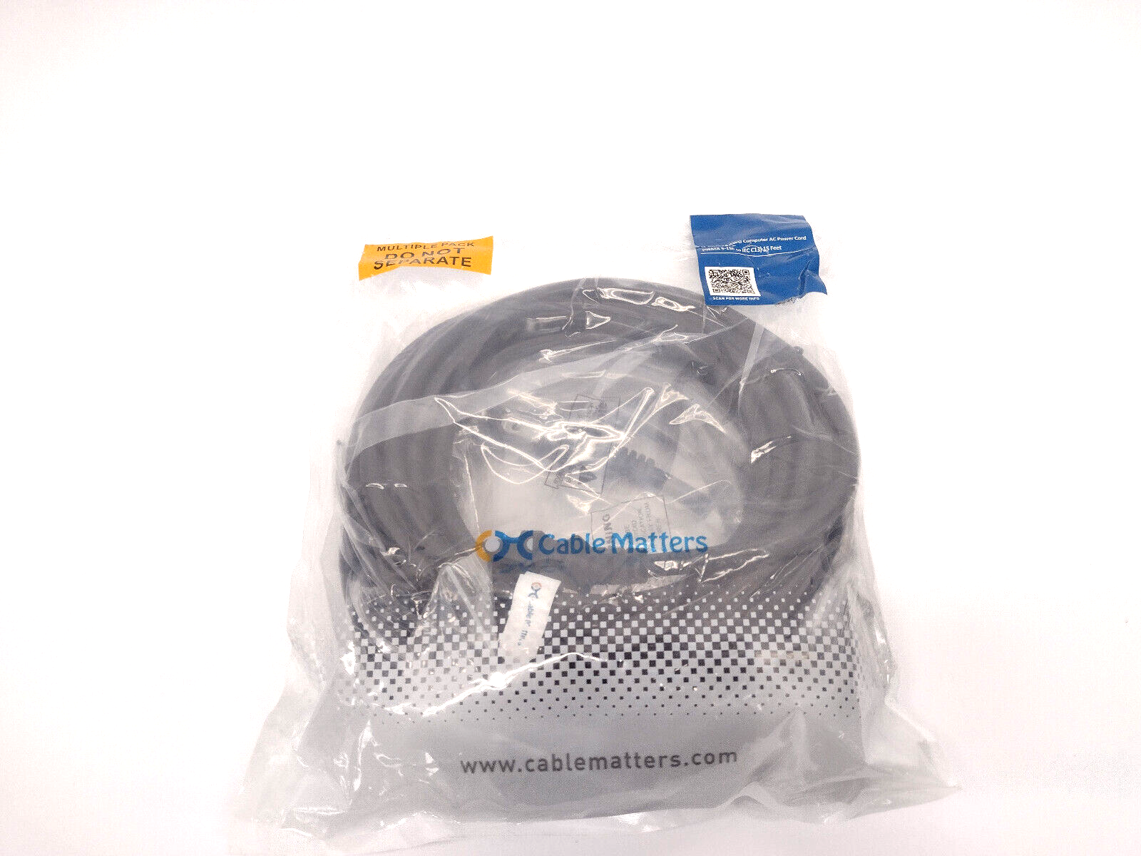 AC Power Cord 16AWG | Cable Matters 081159815912 2 Pack 6' Computer AC Power Cord - New - Maverick Industrial Sales