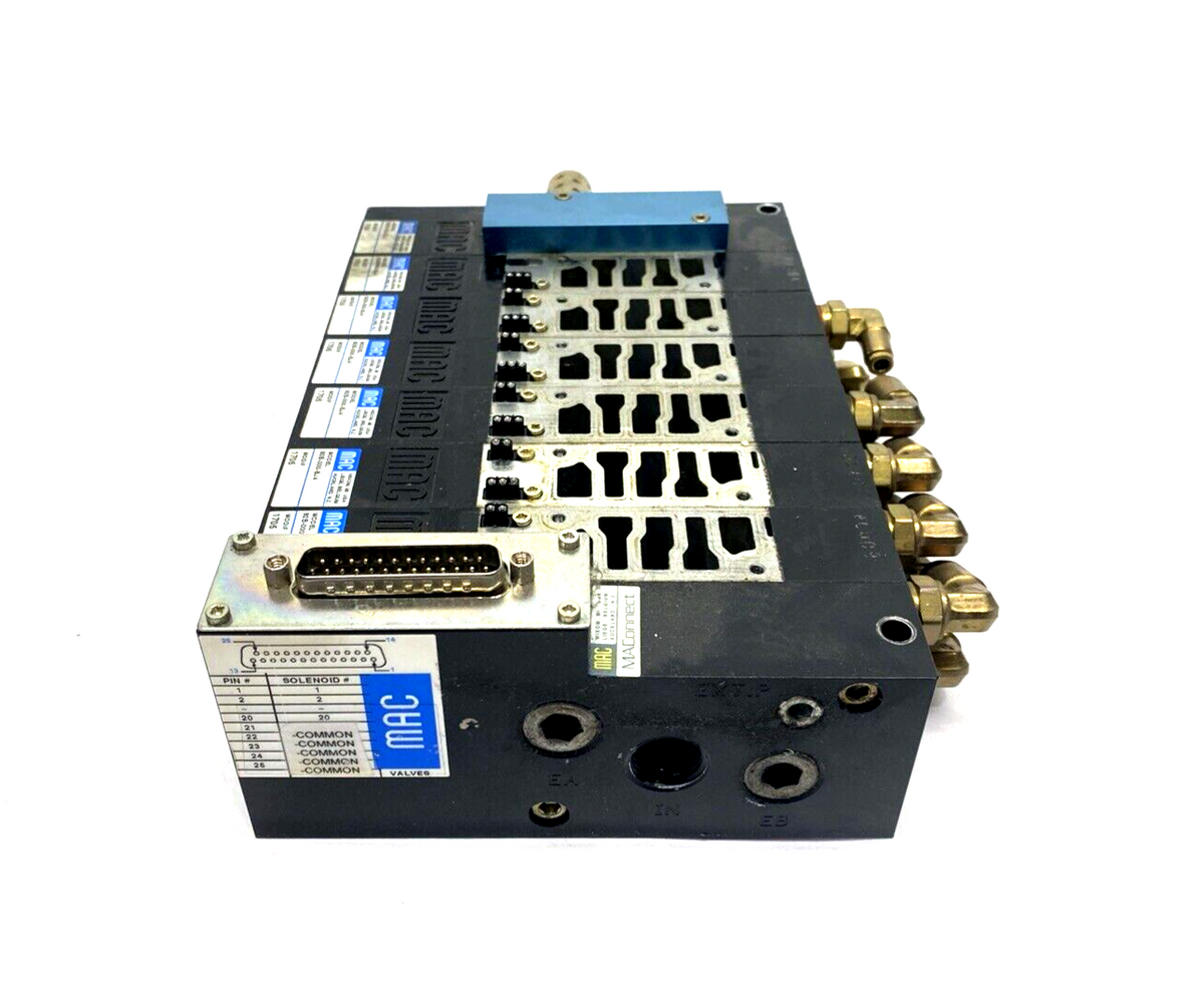 92B-000-BJ4, 92B-000-BJ4, 92B | Mac Valves 92 Series 7-Station Valve Manifold Base 92B-000-BJ4 x6 92B-000-BL4 - Used - Maverick Industrial Sales