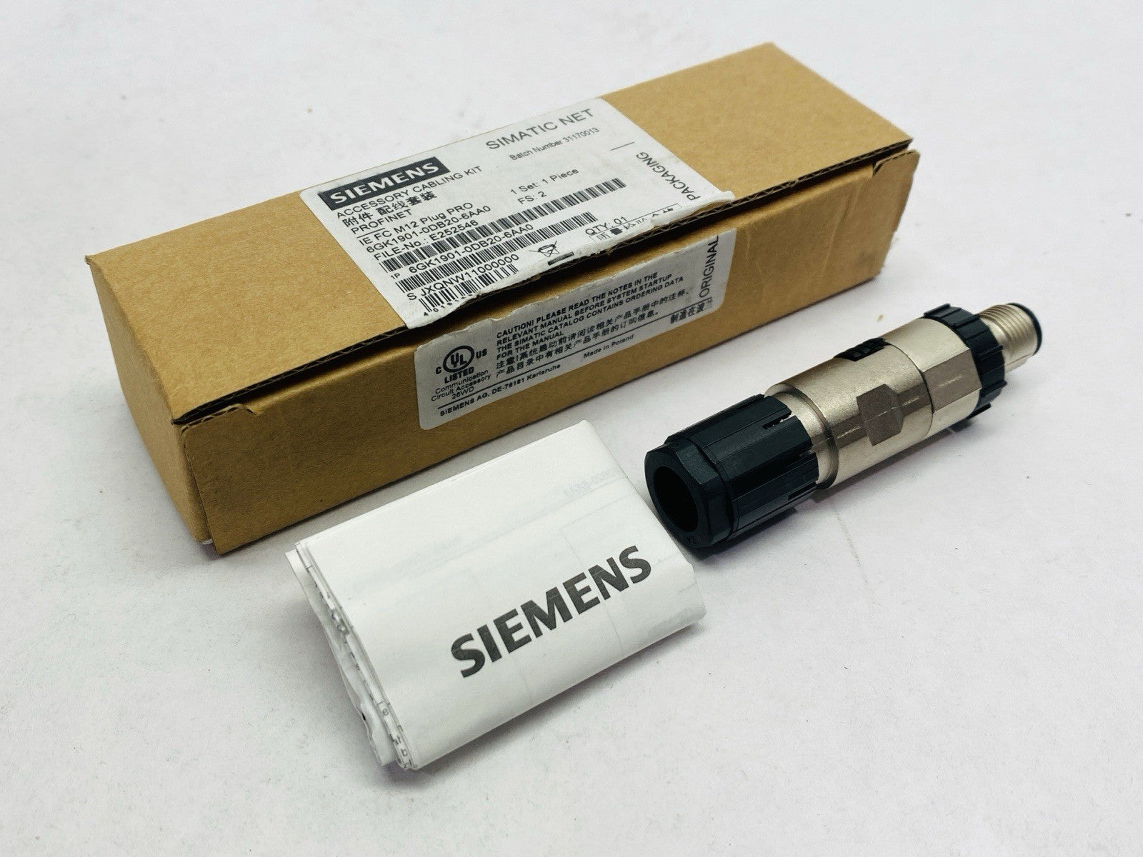 Siemens 6GK1901-0DB20-6AA0 Industrial Ethernet FastConnect M12 Plug Kit - Maverick Industrial Sales