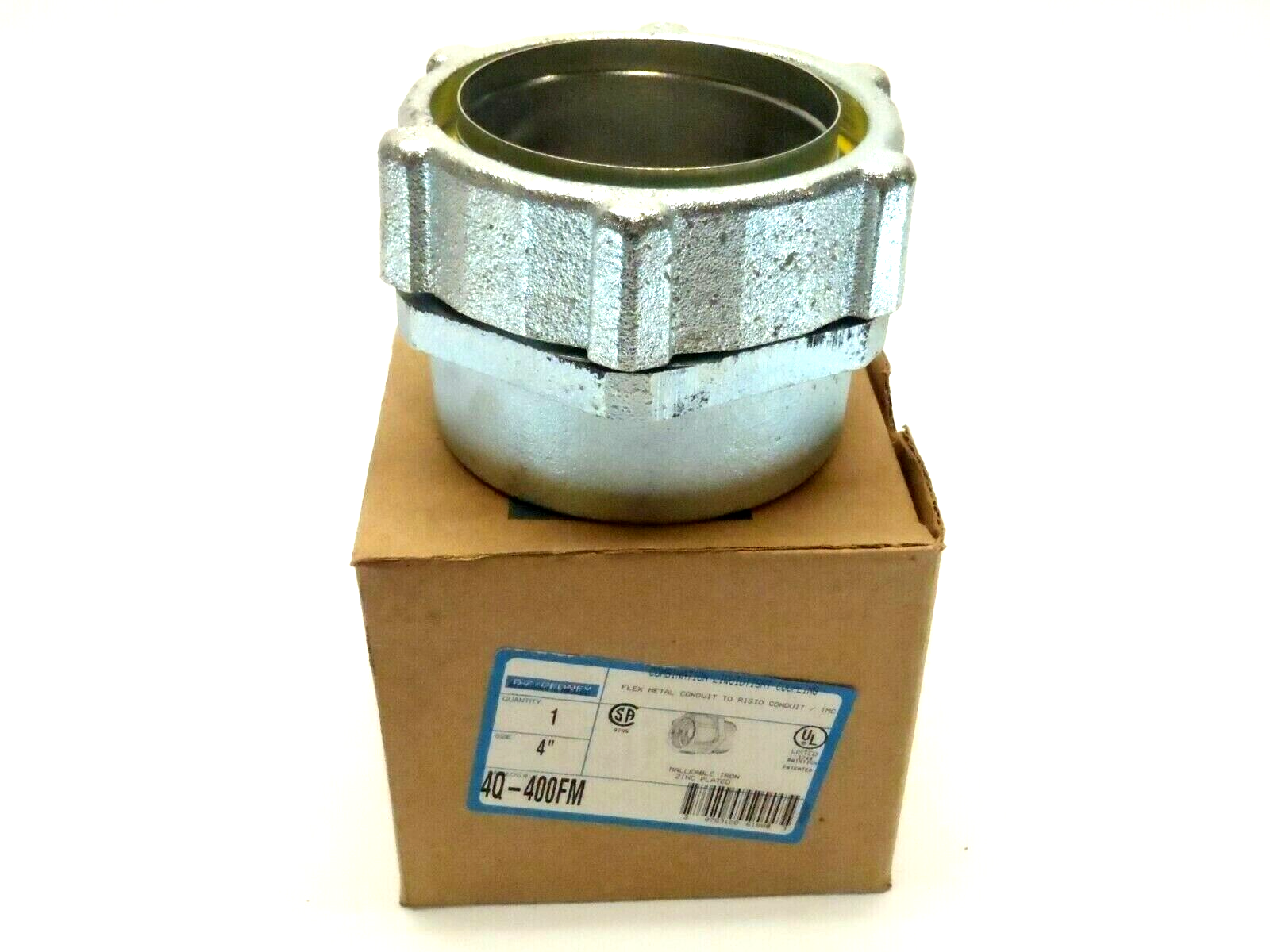 4Q-400FM | OZ Gedney Liquidtight Coupling Flex Metal to Rigid Conduit 4" Inch IMC - New Other - Maverick Industrial Sales