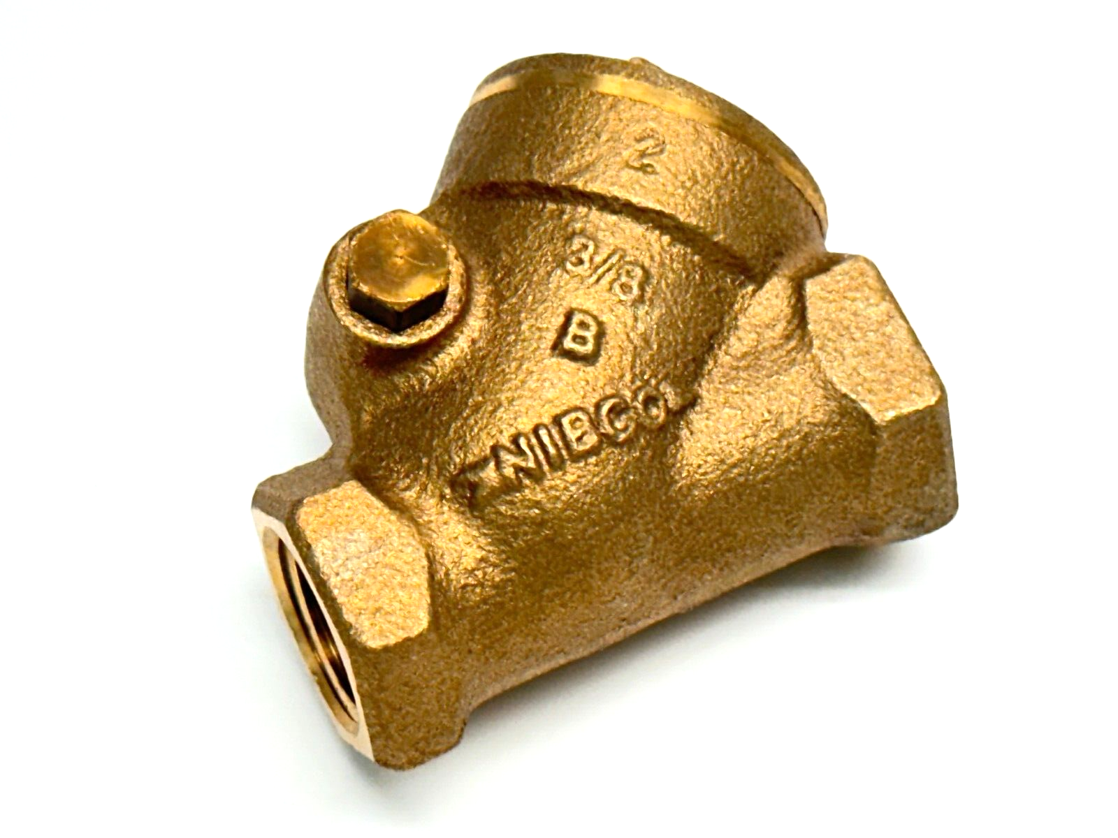 T-413-B | NIBCO 3/8" Y-Pattern Swing Check Valve Bronze NL73005 - New – Open box - Maverick Industrial Sales