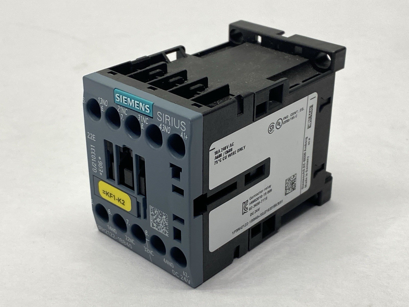 Siemens 3RH2122-1BB40 Contactor Relay 24VDC 2 NO + 2 NC - Maverick Industrial Sales