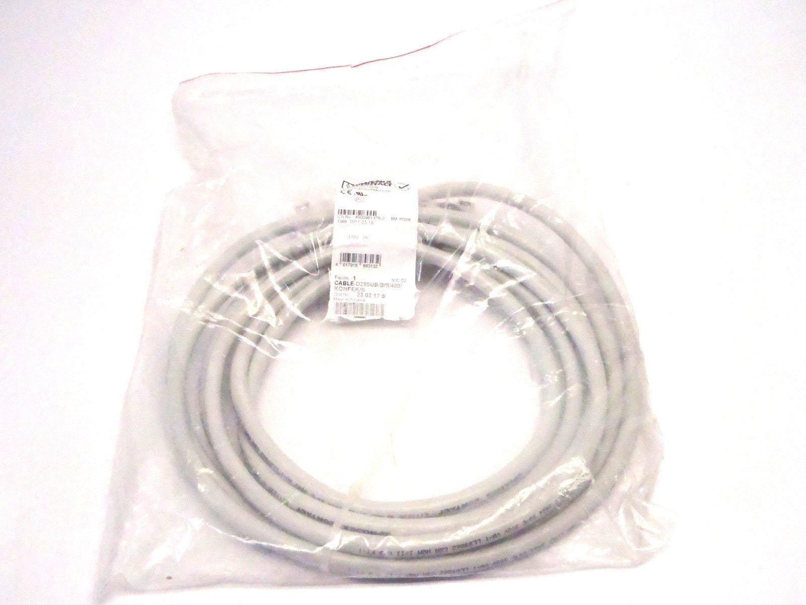Phoenix Contact CABLE-D25SUB/B/S/400/KONFEK/S Cable 23 02 17 5 4500961376-2 - New – Open box - Maverick Industrial Sales