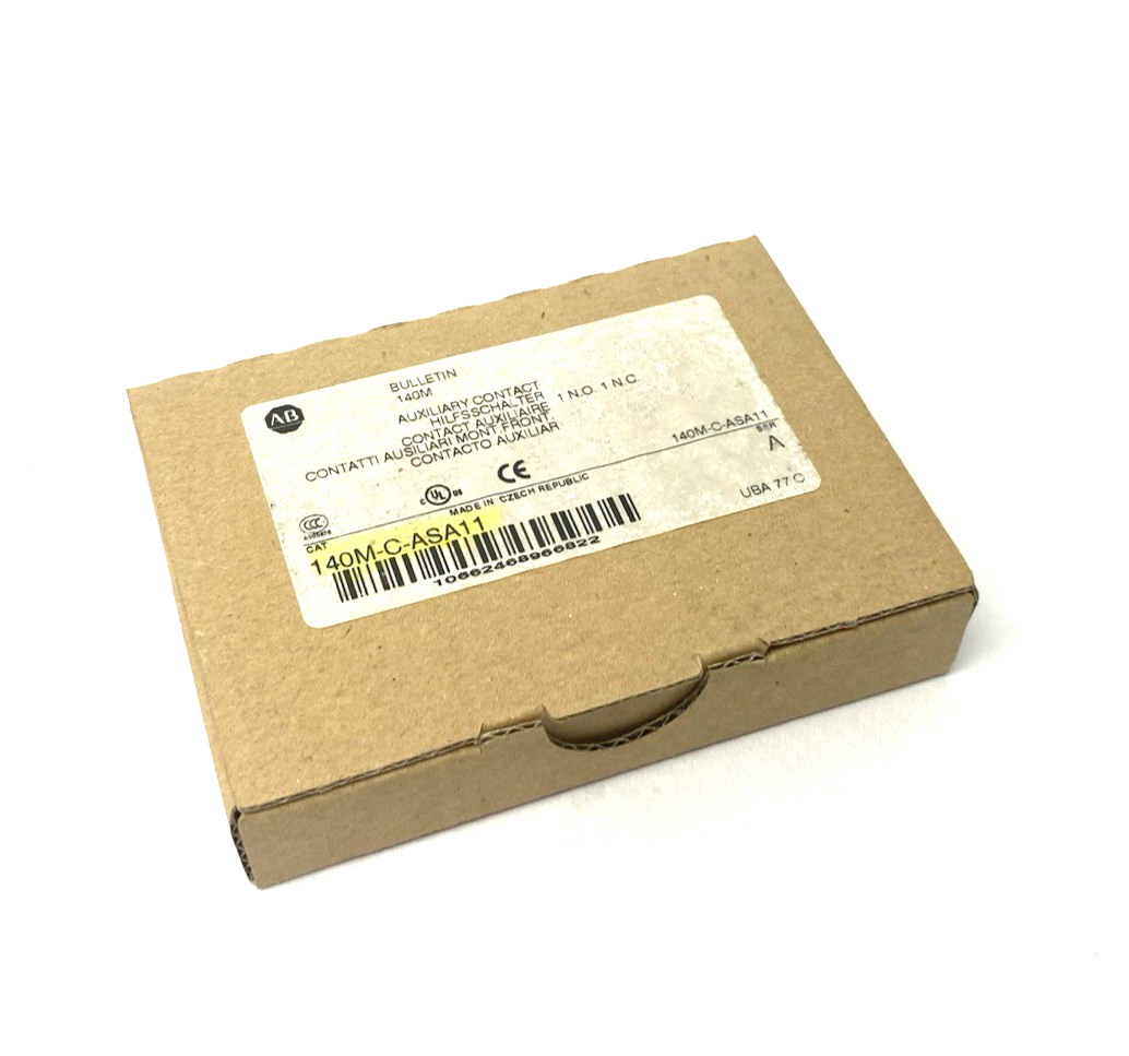 140M-C-ASA11 | Allen Bradley Ser. A Auxiliary Contact, Front Mount, 1 NO, 1 NC- New – Open box - Maverick Industrial Sales