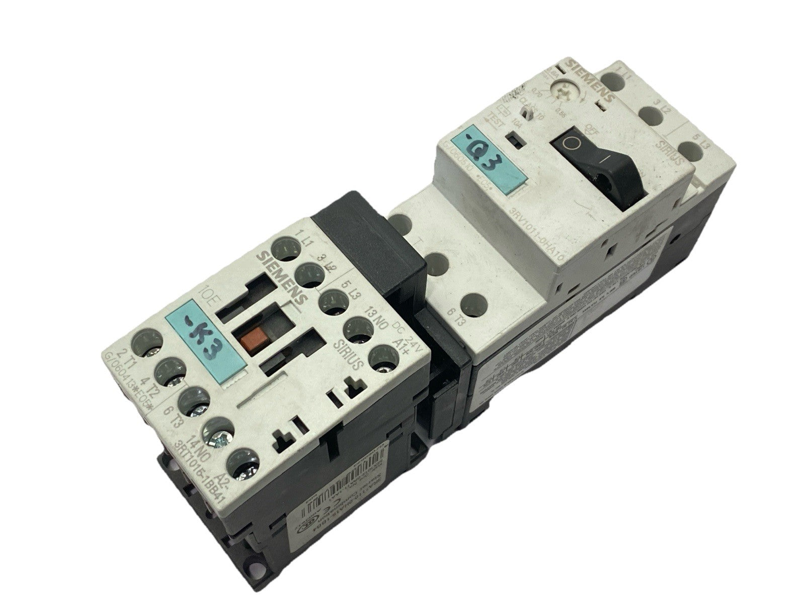 Siemens 3RA1110-0HA15-1BB4 Contactor Starter Combination 0.55-0.8A 400VAC 24VDC - Maverick Industrial Sales