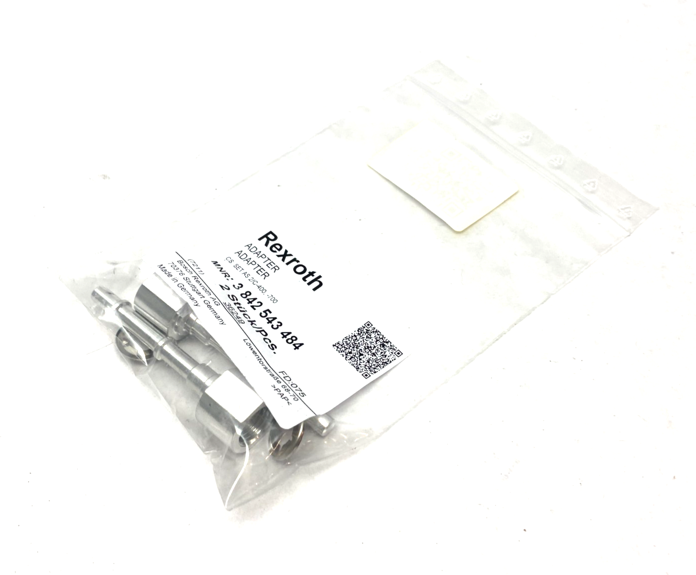 Bosch Rexroth 3842543484 Adapter, Set ADAPTER SET AS 2/C-400, -700 - Maverick Industrial Sales