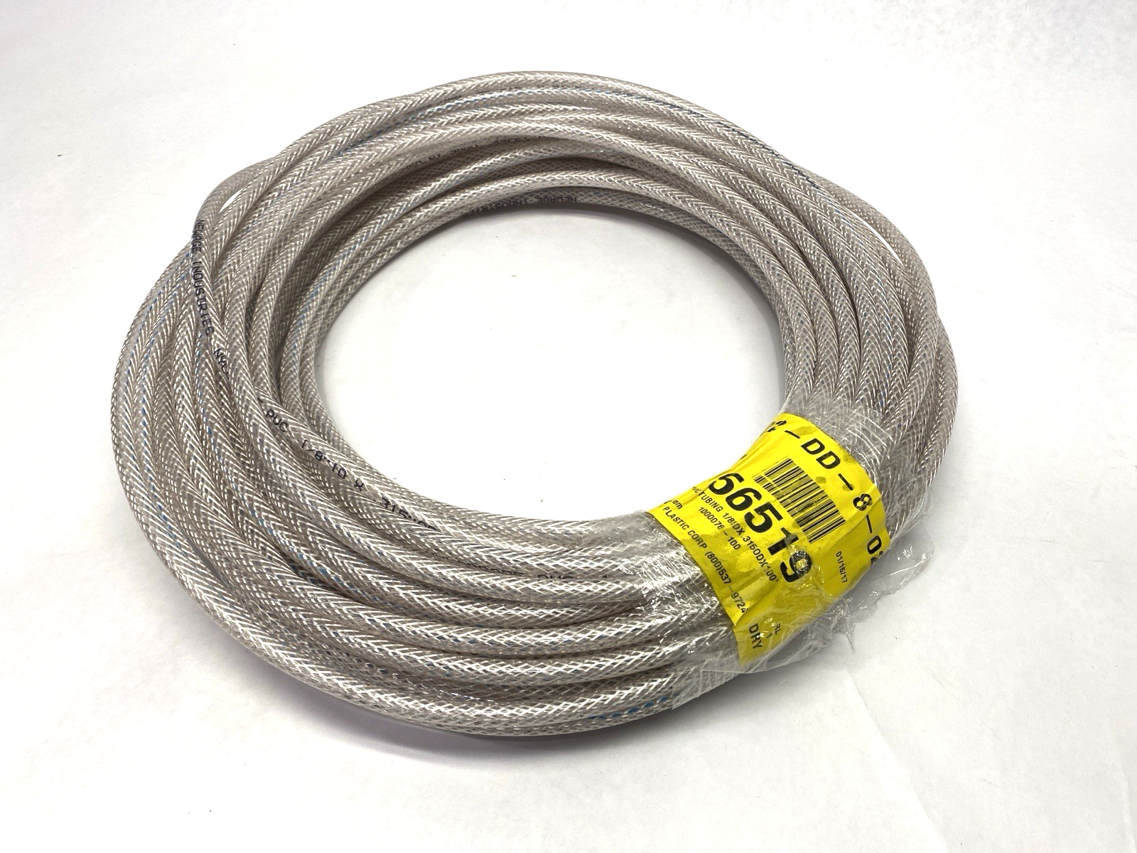 Nylobrade 1000076-100 PVC Tubing 1/8" ID x .315" OD SHELFWARE CUT TO 50' - Maverick Industrial Sales