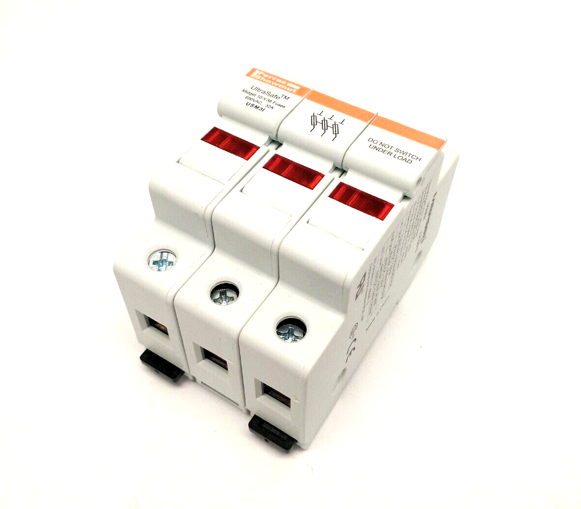 Mersen Ferraz Shawmut USM3I UltraSafe Midget Fuse Holder 30A 600V 3P Y219073 - Maverick Industrial Sales