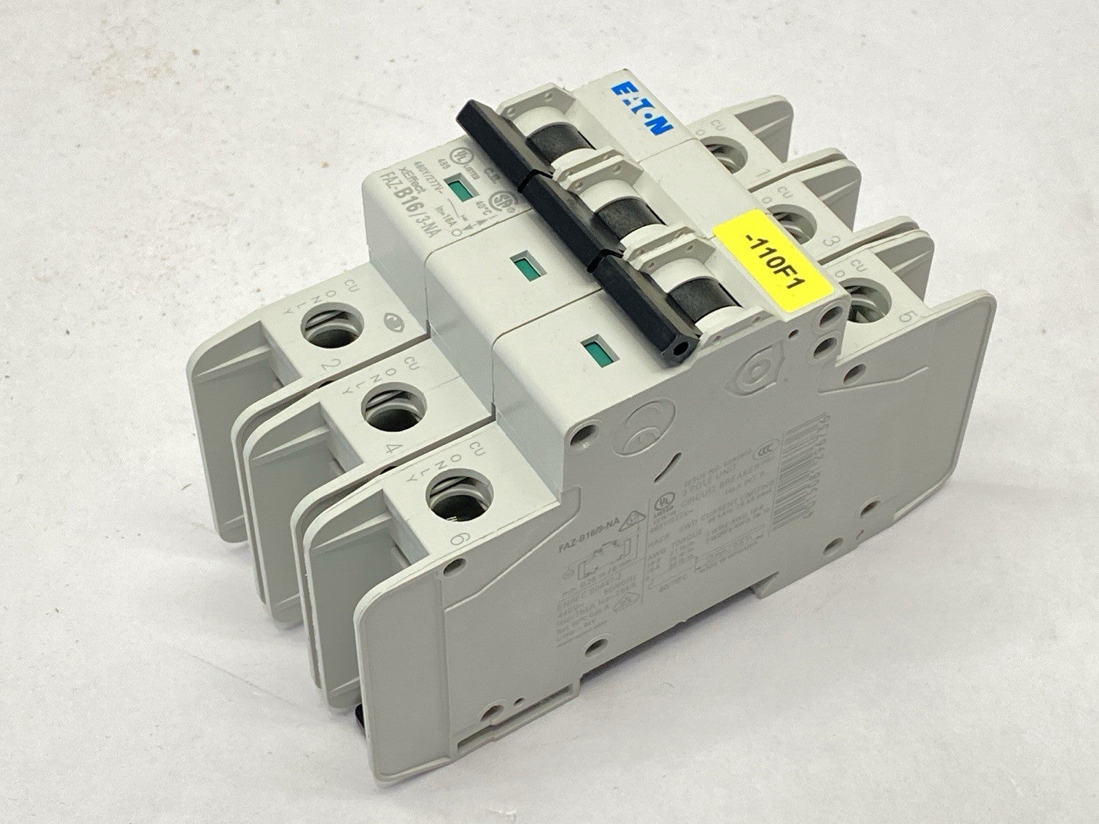 Eaton FAZ-B16/3-NA Miniature Circuit Breaker 3P 16A 277/480V - Maverick Industrial Sales