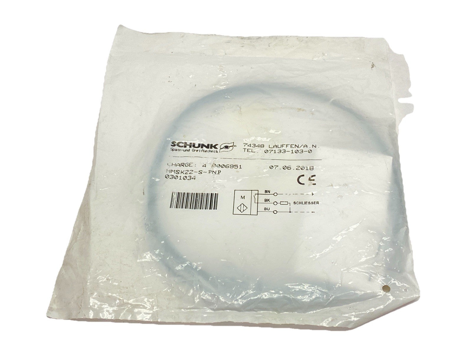 Schunk MMSK22-S-PNP Magnetic Switch Sensor 0301034 - Maverick Industrial Sales