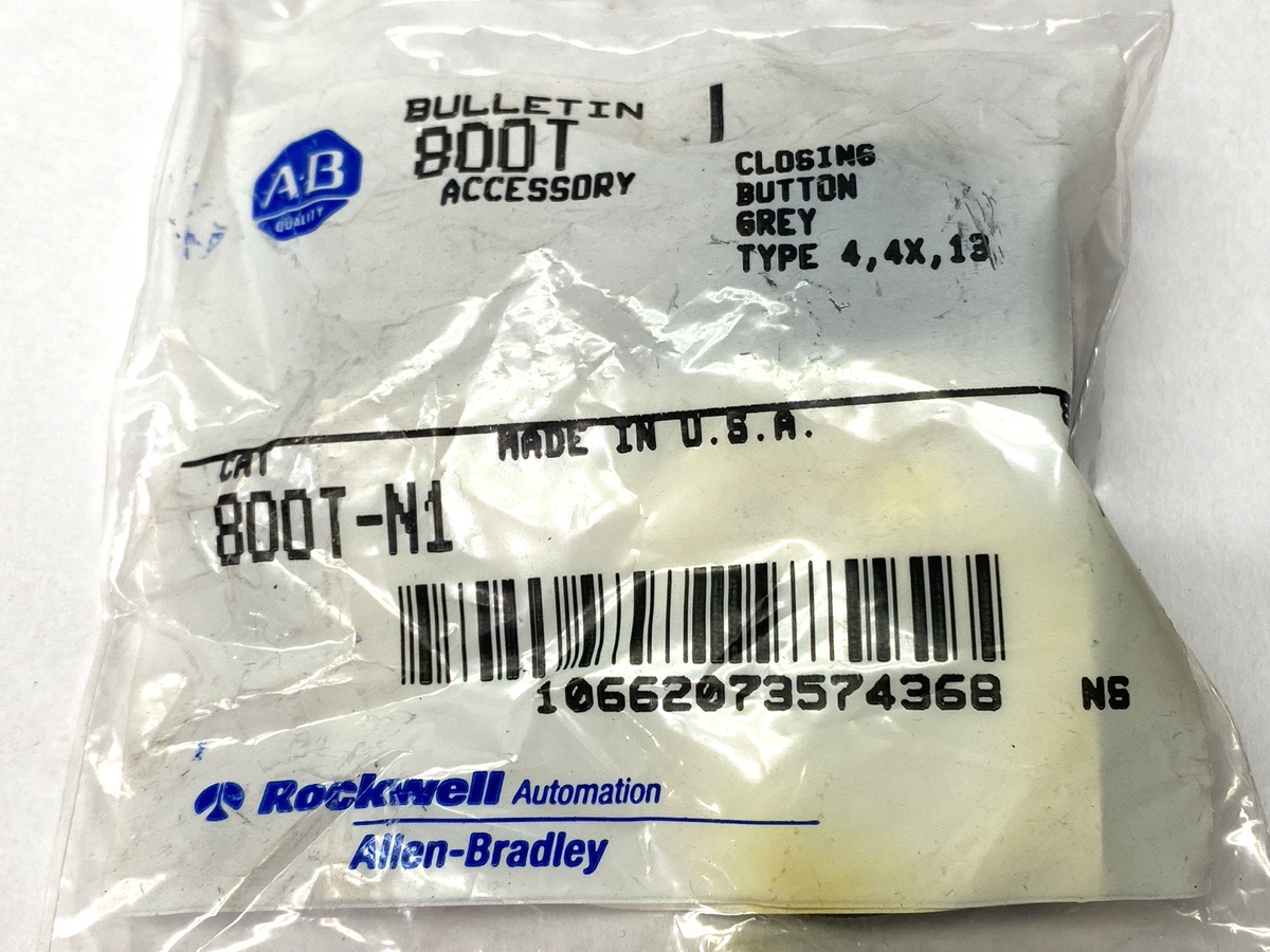 800T-N1 Ser. T | Allen Bradley Gray Push Button Accessory 30mm Type 4, 4X, 13 - New - Maverick Industrial Sales