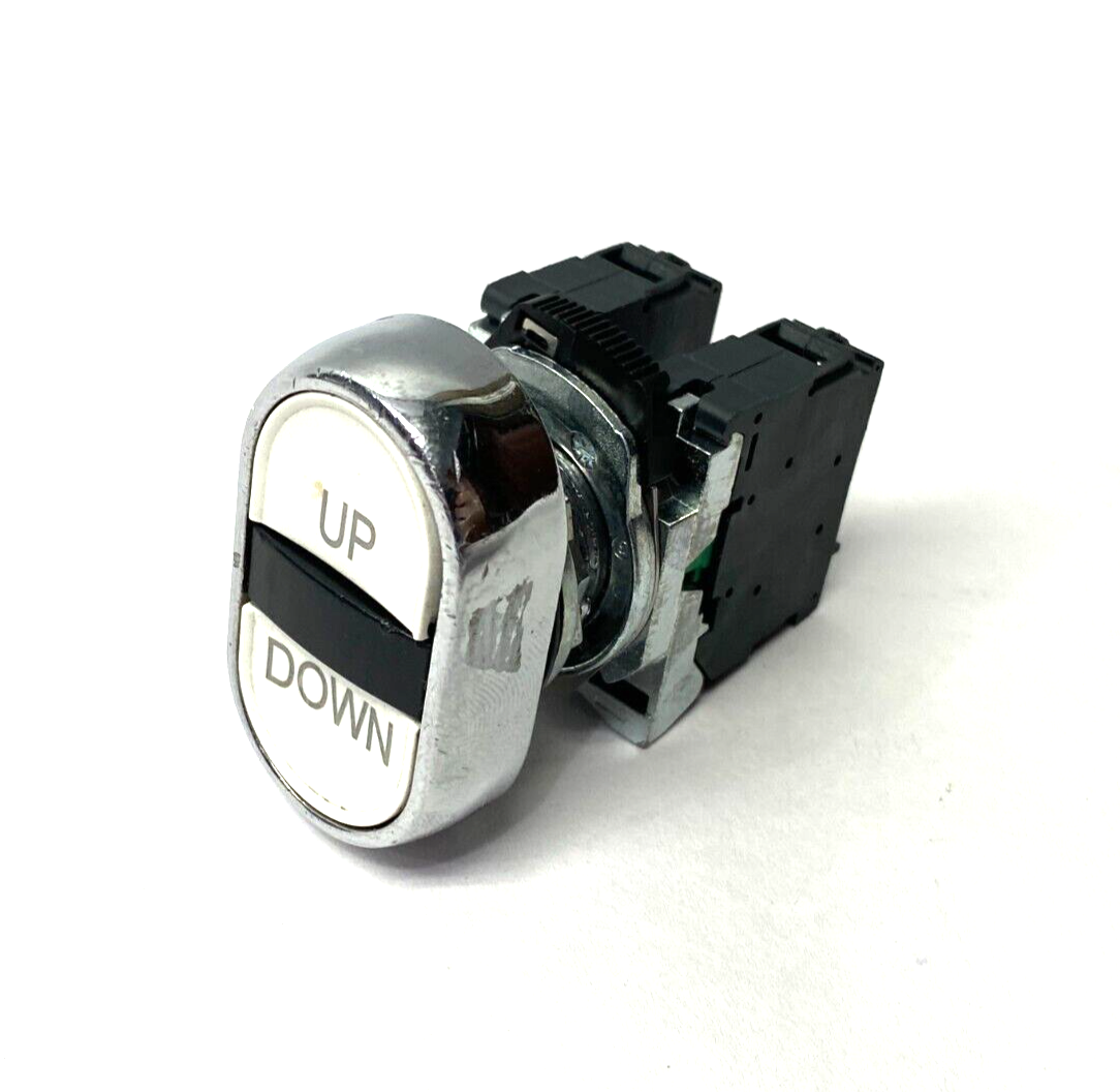 Allen Bradley 800FM-U2F1F1 Multi Operator 2-Position Push Button White, Up/Down - Maverick Industrial Sales