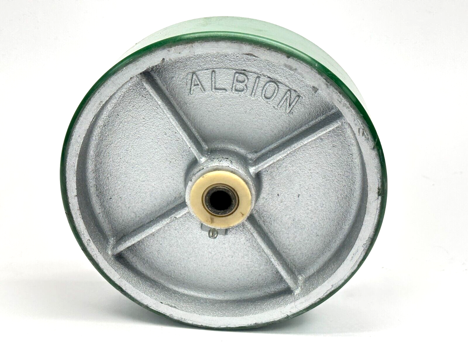 x | Albion Caster Wheel 1/2" Shaft 2" Width 8" Diameter - Used - Maverick Industrial Sales
