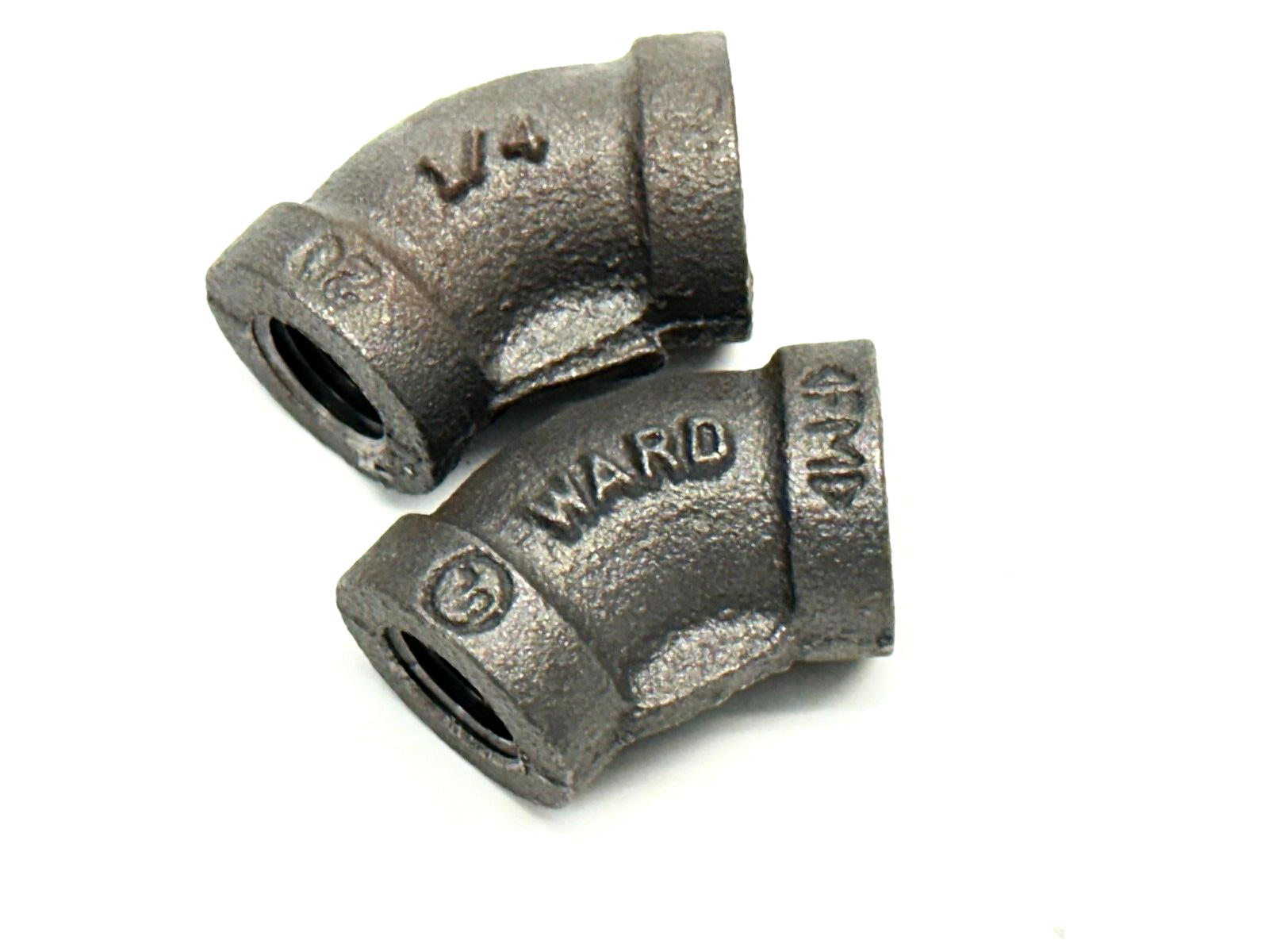 328700.E.BM45L | Ward 1/4" Elbow 45 Degree Iron Black LOT OF 2 - New – Open box - Maverick Industrial Sales