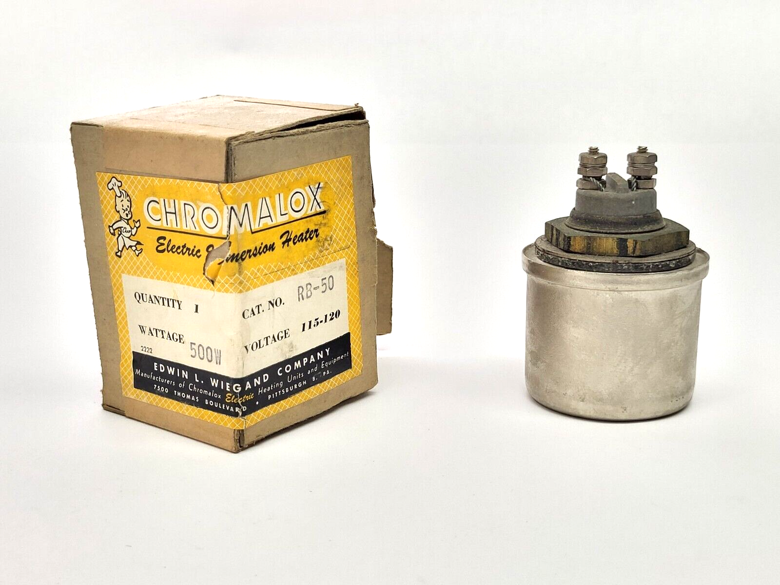 Chromalox RB-50 Electric Immersion Heater 115/120V 500W - New - Maverick Industrial Sales