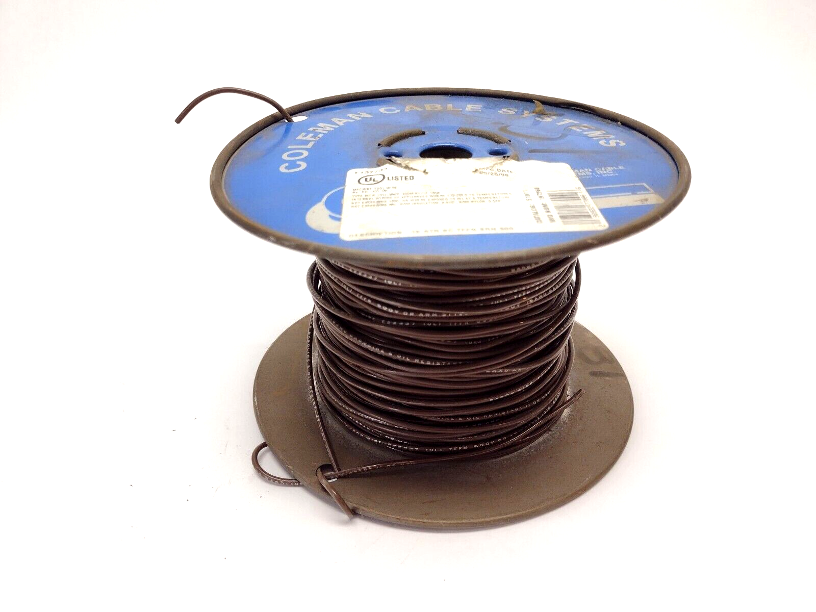 Coleman Cable 51D11 18 AWG Brown MTW 600V 1316 18STR BC TFFN, 3 lb Spool - Maverick Industrial Sales