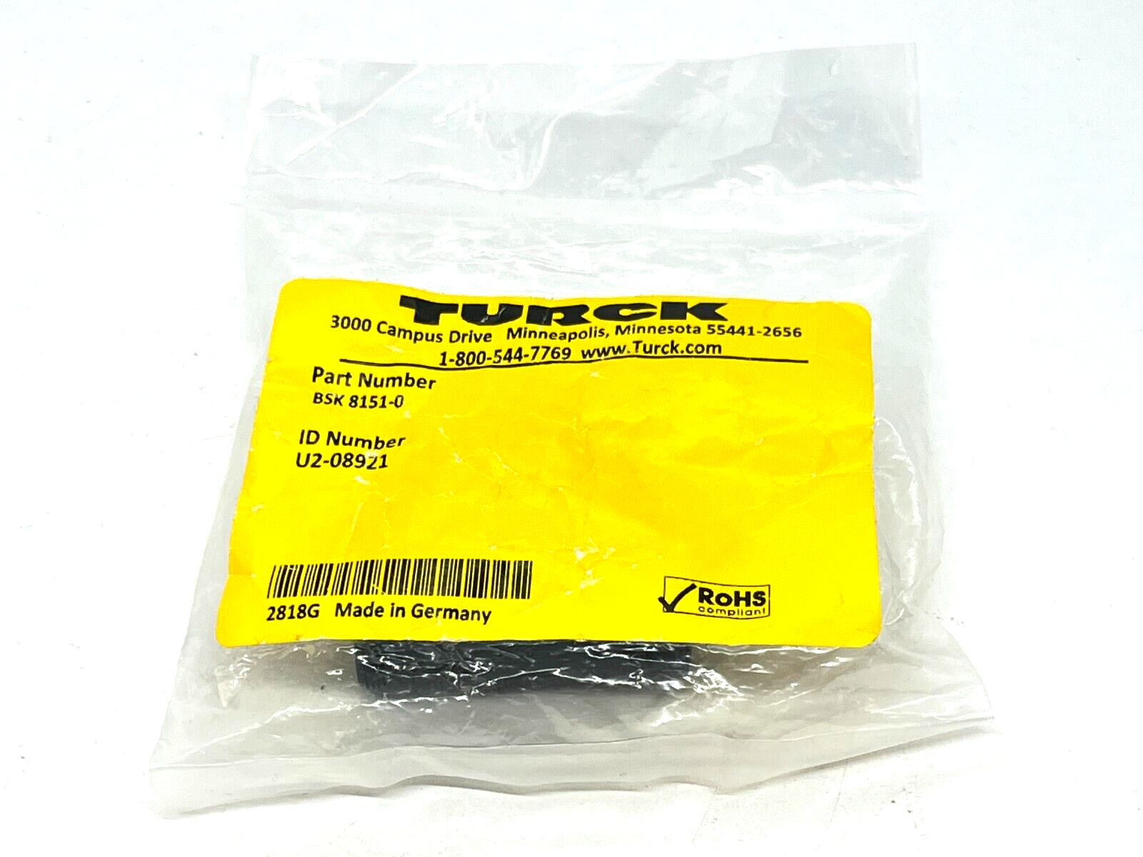 BSK 8151-0 | Turck Straight Male Field-Wireable M12 Connection 5-Pin U2-08921 - New - Maverick Industrial Sales