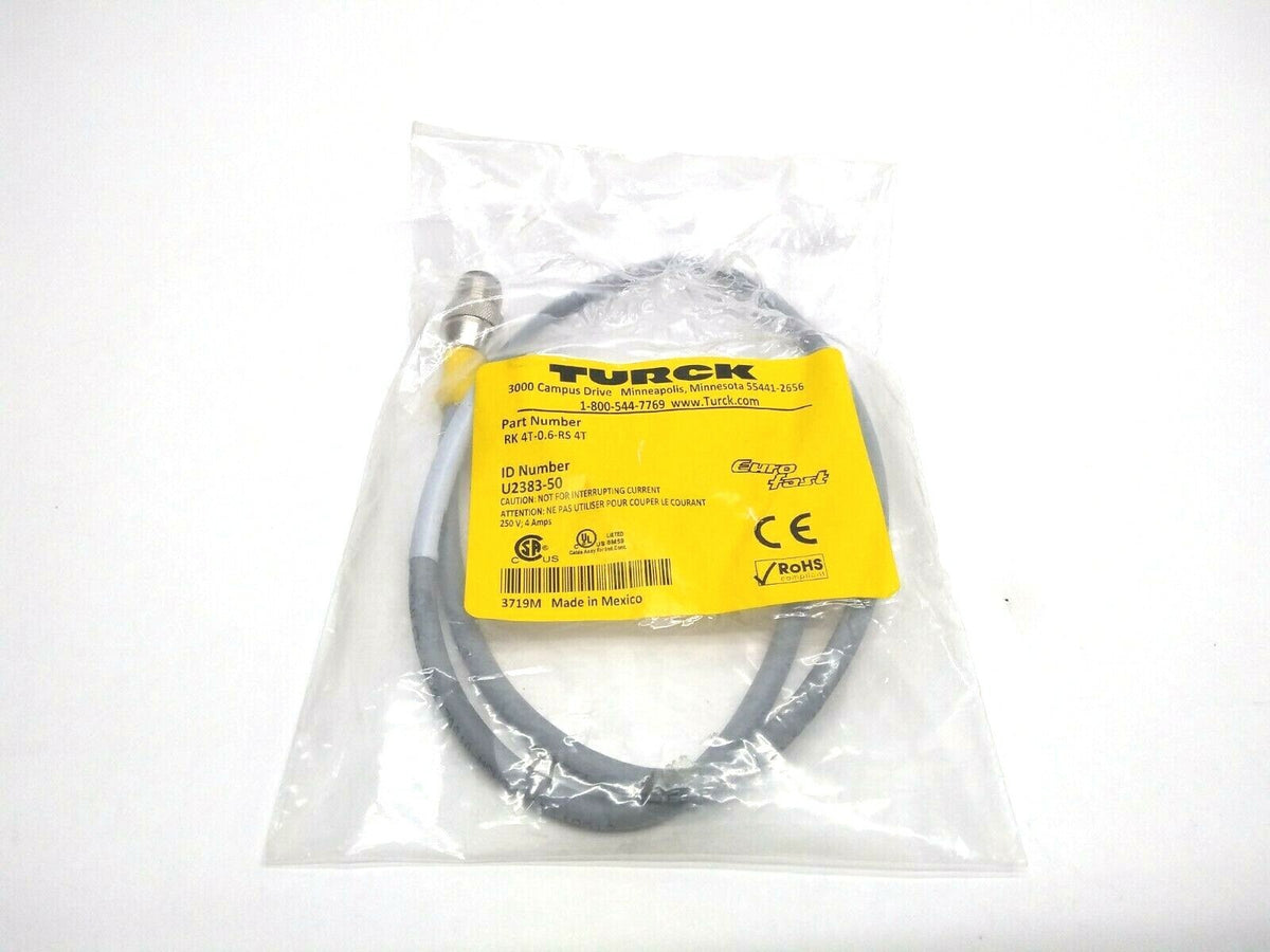 RK 4T-0.6-RS 4T | Turck Eurofast Cordset U2383-50 - New – Open box - Maverick Industrial Sales