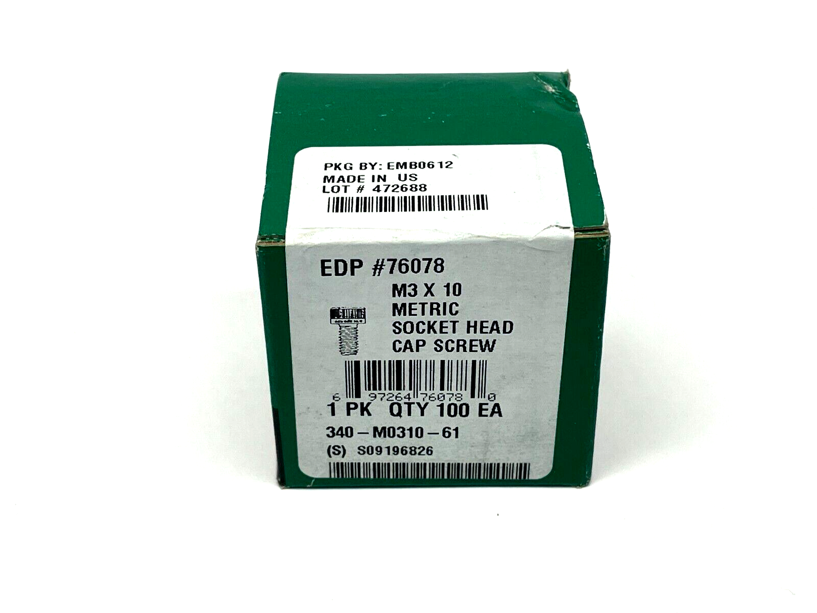 Alloy Steel Socket Head Screw Black-Oxide M3 x 0.5mm Thread 10mm L PKG OF 100 - Maverick Industrial Sales