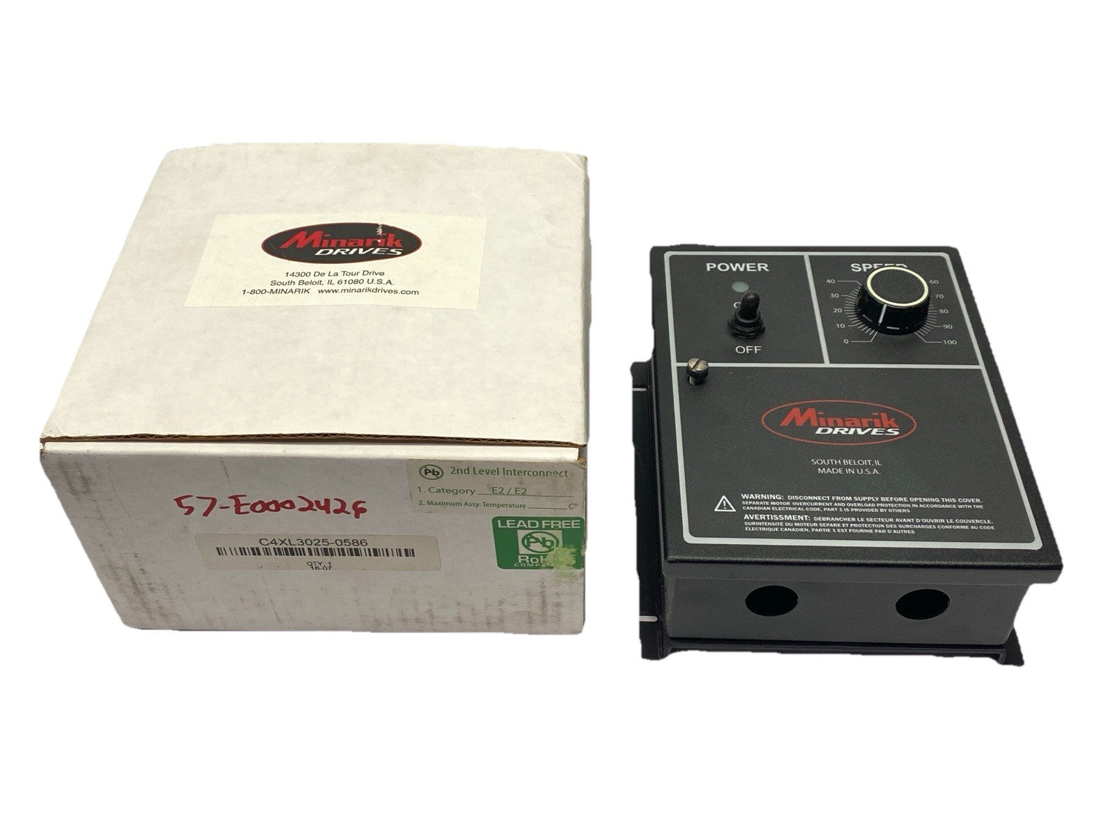 C4XL3025-0586 | Minarik Drives DC Motor Speed Controller 115/230V - For parts or not working - Maverick Industrial Sales